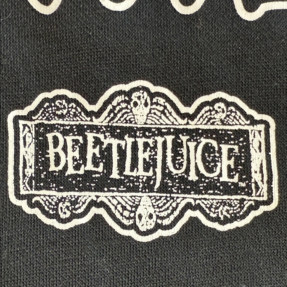Beetlejuice Sweatshirt Say It 3 Times Snake Graphic Warner Bros Black S NWT - Picture 6 of 12